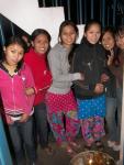 Happy Divally! Girls collecting gifts for Hindu new year. After Tibet time to party!