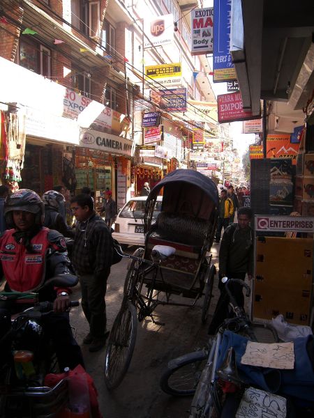 Traffic hell in Thamel, Kathmandu